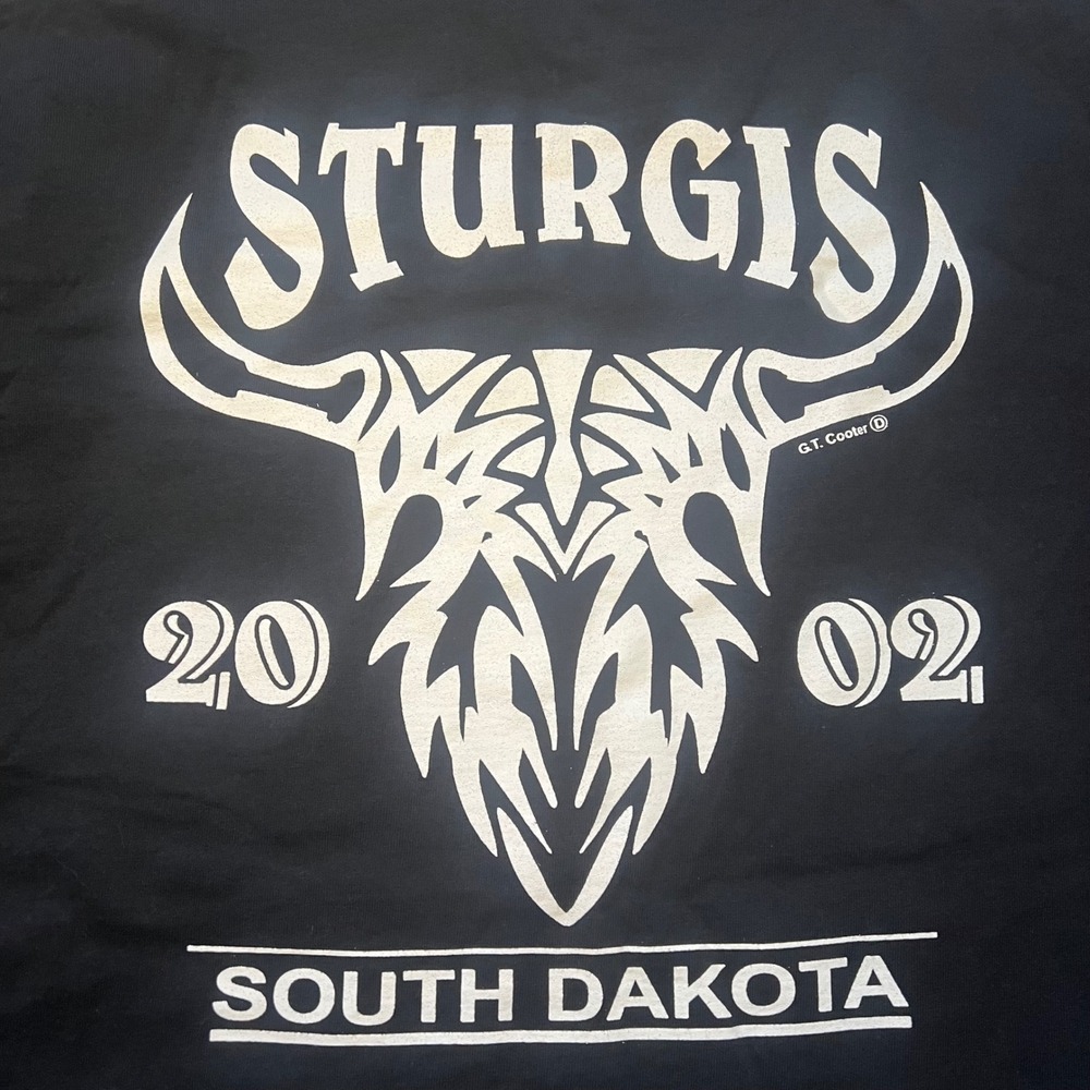 VTG 2002 Sturgis South Dakota Eagle USA Flag T-Shirt Adult XL Black - Picture 3 of 7